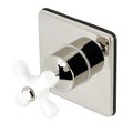 Kingston Brass KS3046PX Single-Handle Three-Way Diverter Valve with Trim Kit, Polished Nickel KS3046PX